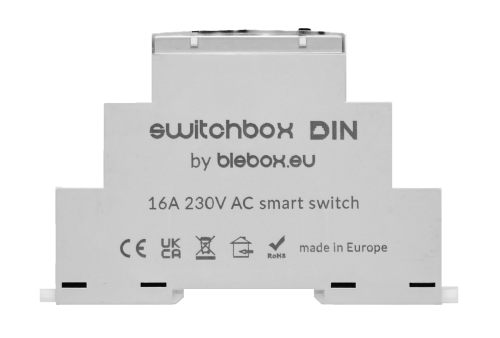 Blebox switchBox DIN włącznik/wyłacznik czasowy na szynę DIN