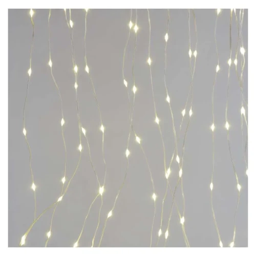 Dekoracje - 180 LED drop kurtyna 1,7x1,5m ciepła biel, 8 programów, IP44