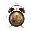 Dekoracje - 2 LED dekoracja świąteczna budzik 19 cm, 3x AA, ciepła biel, IP20, timer