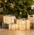 Zestaw Ribbon 3 pudełek na prezenty LED świąteczne 3,6W barwa biała ciepła IP44