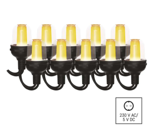 Girlanda Party DCPV01 10 x 10 LED przeźroczyste 4,5m vintage IP44