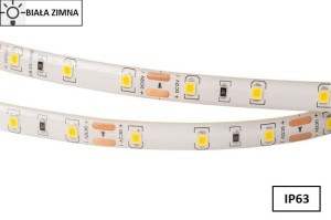Taśma LED 2835 SMD300 24W-4,8W/1m 12V IP63 6500K 300lm/1m rolka 5m