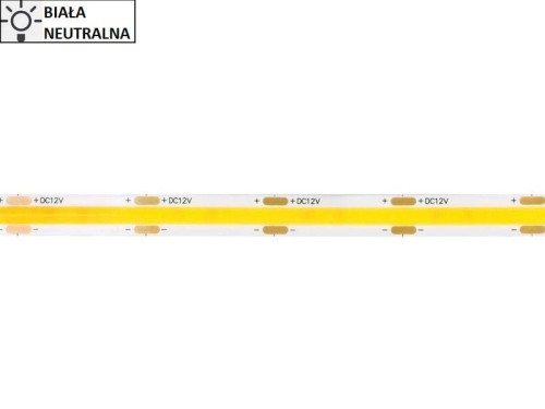 Taśma LED COB 45W-9W/1m 12V IP20 4000K 480 diod/1m 990lm/1m rolka 5m