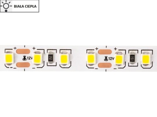 Taśma LED 2835 SMD600 48W-9,6W/1m 12V IP20 3000K 600lm/1m rolka 5m