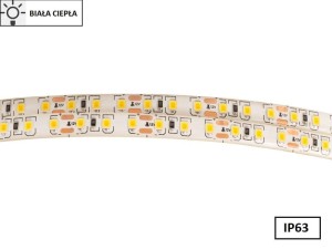 Taśma LED 2835 SMD600 48W-9,6W/1m 12V IP63 3000K 600lm/1m rolka 5m