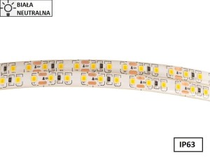 Taśma LED 2835 SMD600 48W-9,6W/1m 12V IP63 4000K 600lm/1m rolka 5m