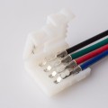 Złączka LED RGB 10mm jednostronna z przewodem