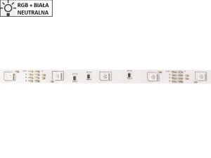 Taśma LED 5050 SMD300 72W-14,4W/1m 12V IP20 RGB+4000K rolka 5m