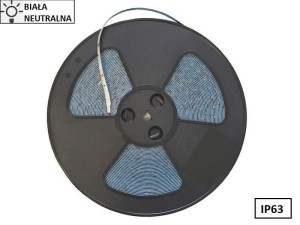 Taśma LED 2835 SMD 3000 diod 120W-4,8W/1m 12V IP63 4000K 300lm/1m rolka 25m