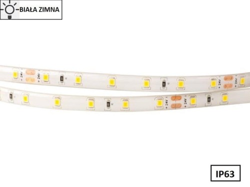 Taśma LED 2835 SMD300 54W-10,8W/1m 24V IP63 6500K 500lm/1m rolka 5m