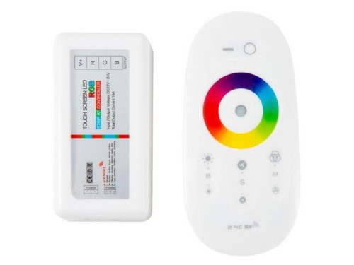 Sterownik LED RGB RF 6A 72W biały pilot dotykowy