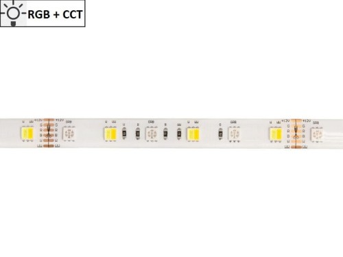 Taśma LED 5050 SMD300 72W-14,4W/1m 12V IP20 RGB+CCT rolka 5m