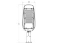 Lampa uliczna 100W 4000K 11000lm szara IP65 PREMIUM LINE