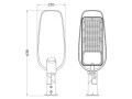 Lampa uliczna 150W 4000K 16500lm szara IP65 PREMIUM LINE
