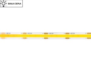 Taśma LED COB 45W-9W/1m 12V IP20 3000K 480 diod/1m 990lm/1m rolka 5m