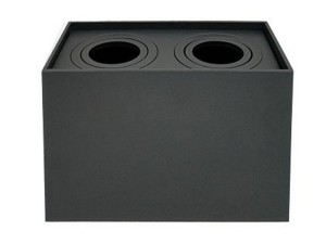 Oprawa halogenowa natynkowa 2xGU10 OHN-22C kwadratowa czarna IP20