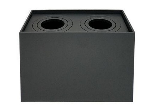Oprawa halogenowa natynkowa 2xGU10 OHN-22C kwadratowa czarna IP20
