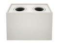 Oprawa halogenowa natynkowa 2xGU10 OHN-22B kwadratowa biała IP20