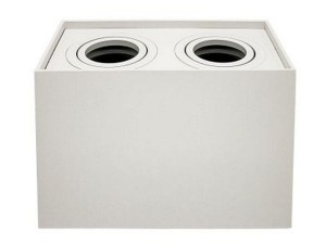 Oprawa halogenowa natynkowa 2xGU10 OHN-22B kwadratowa biała IP20