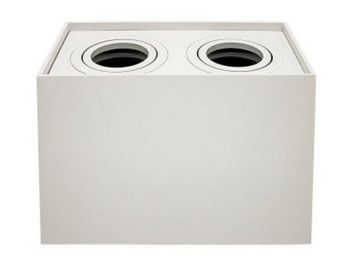Oprawa halogenowa natynkowa 2xGU10 OHN-22B kwadratowa biała IP20