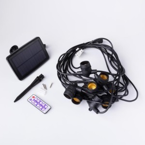 Solarna Girlanda LED 10m +10x G45 E27 0.3W 2700K IP44 + pilot