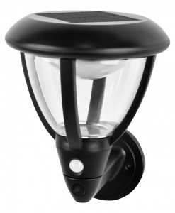 Solarna lampa elewacyjna SOE-3 4000K 55lm czarna