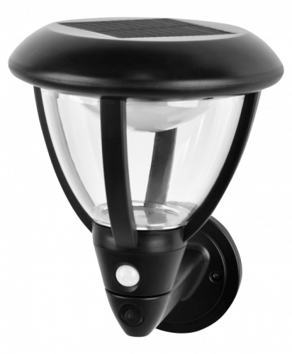 Solarna lampa elewacyjna SOE-3 4000K 55lm czarna
