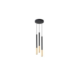 Lampa wisząca Piero G9 x3 kabel okrąg czarny+złoty