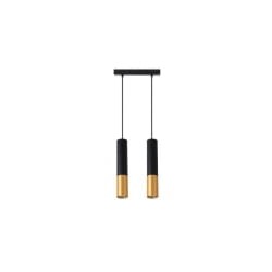Lampa wisząca Keon GU10 x2 kabel czarny + złoty