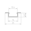 Profil led wpuszczany P6-2 Czarny 3m
