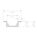 Profil led - wpuszczany wodoodporny P11-2 Srebrny 3m