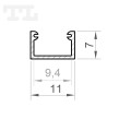 Profil LED P4-2 czarny 3m