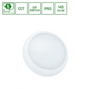 Oprawa panelowa NYMPHEA CITY PRO 2 18/24W CCT 230V 120st IP65 IK08 FI320x80mm BIAŁY okrągła  5 lat gw.