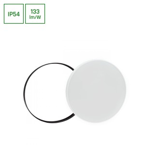 Oprawa panelowa NYMPHEA BLACK & WHITE RINGS 40W WW 230V 115st IP54 FI485x70 BIAŁY/CZARNY OKRĄGŁA