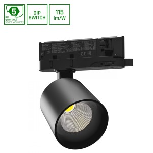 Oprawa na szynoprzewód 3F ARTEMIDA MINI 6,5-20W WW 230V 36, 60st. IP20 Ra90 75x78x110 CZARNY 5 lat gwarancji z regulacją mocy
