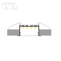 Profil led podtynkowy szeroki P23-1 srebrny 3m