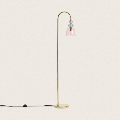 Lampa Podłogowa Metal i Szkło Baudelaire