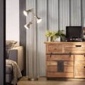 Lampa Podłogowa Emer 3 Reflektory Srebrna