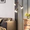 Lampa Podłogowa Emer 3 Reflektory Srebrna
