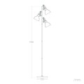 Lampa Podłogowa Emer 3 Reflektory Srebrna