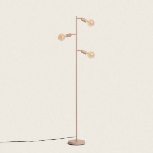 Lampa Podłogowa z Metalu 3-pkt Aratz karmelowy 