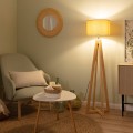 Lampa Podłogowa z Drewna Korsade
