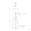 Lampa Podłogowa z Drewna Korsade
