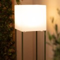 Lampa Podłogowa Zewnętrzna Metalowa LED Solarna RGBW Tiber Ładowalna