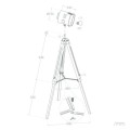 Lampa Podgłogowa z Drewna Boes