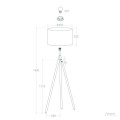 Lampa Podłogowa z Drewna i Tkaniny Wolby