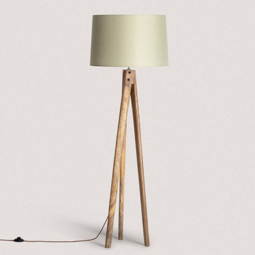 Lampa Podłogowa z Drewna Kumar ILUZZIA