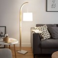 Lampa Podłogowa Haakon Drewno i Tekstylna Haakon