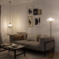 Lampa Podłogowa z Metalu i Szkła Shelley Windsor