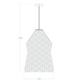 Lampa Wisząca z Rattanu Kathu Manyoya E27